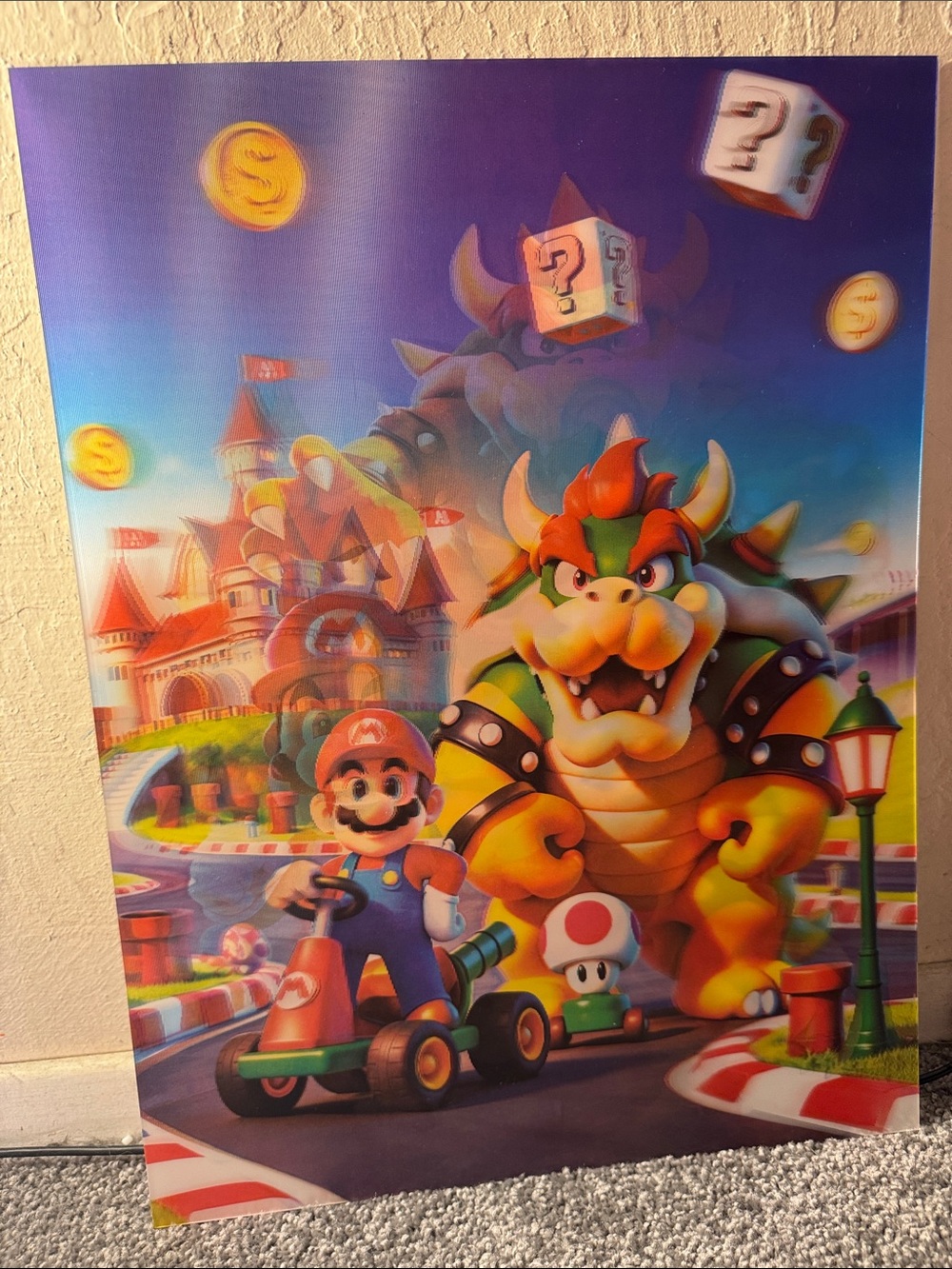 Nintendo Mario Kart Holographic 3D Poster Wall Art